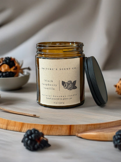 Black Raspberry Vanilla Beeswax Candle