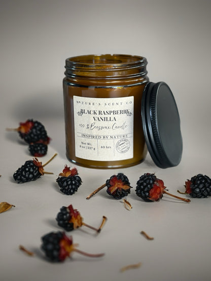 Black Raspberry Vanilla Beeswax Candle