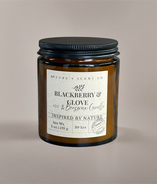 Blackberry & Clove Beeswax Candle