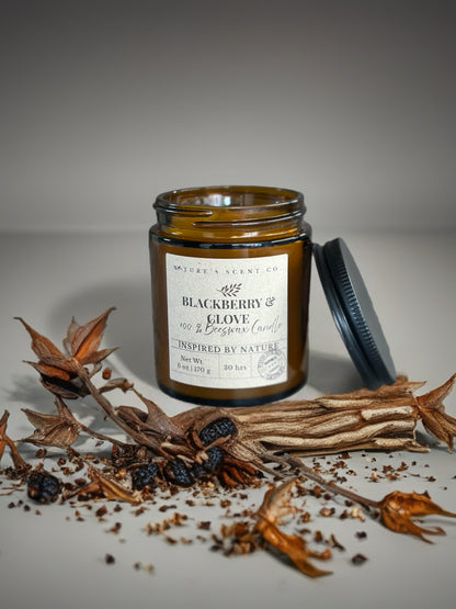 Blackberry & Clove Beeswax Candle