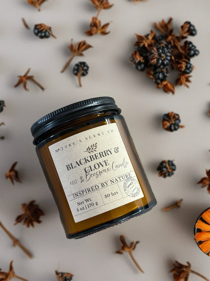 Blackberry & Clove Beeswax Candle