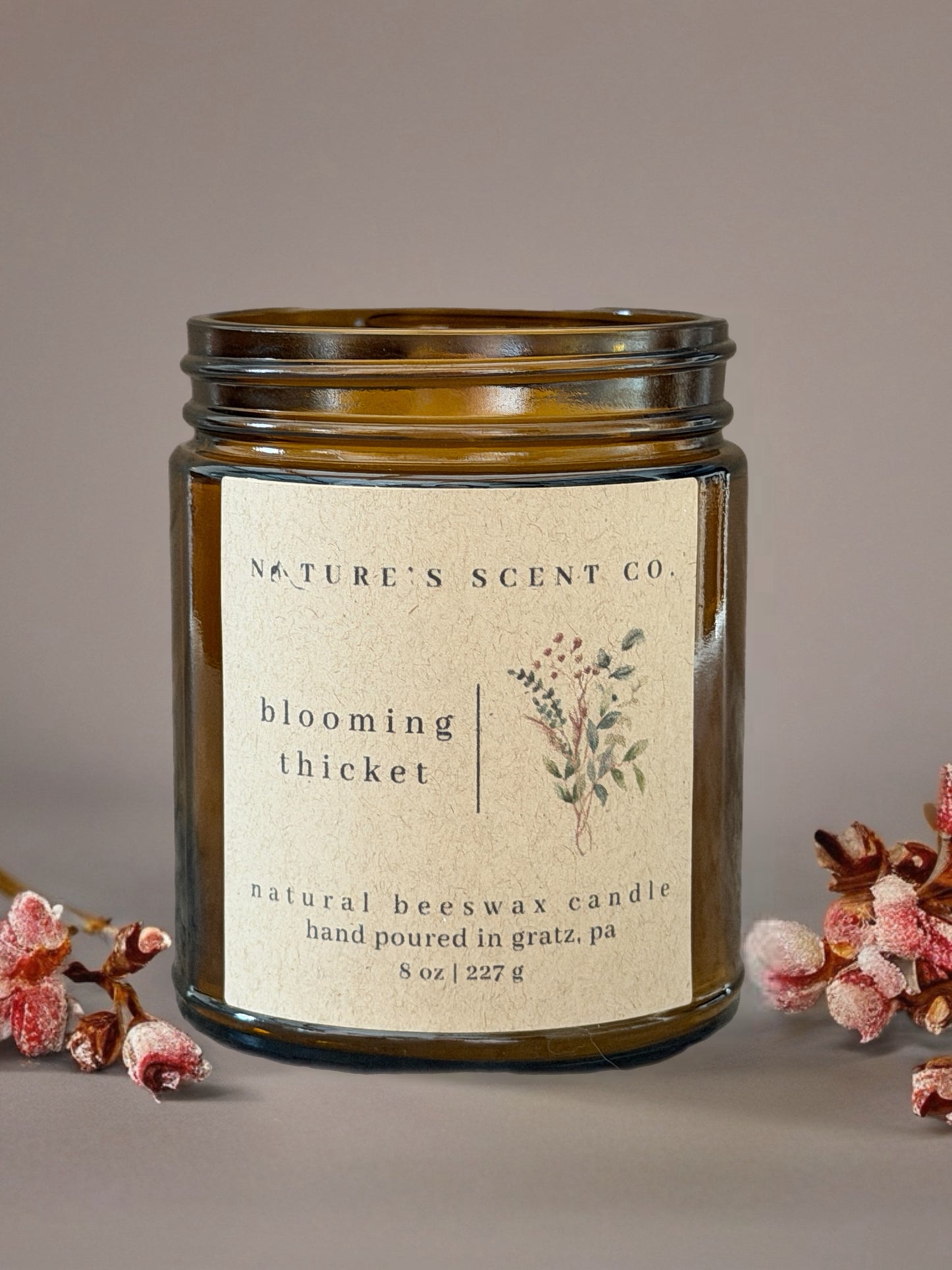 Blooming Thicket Beeswax Candle