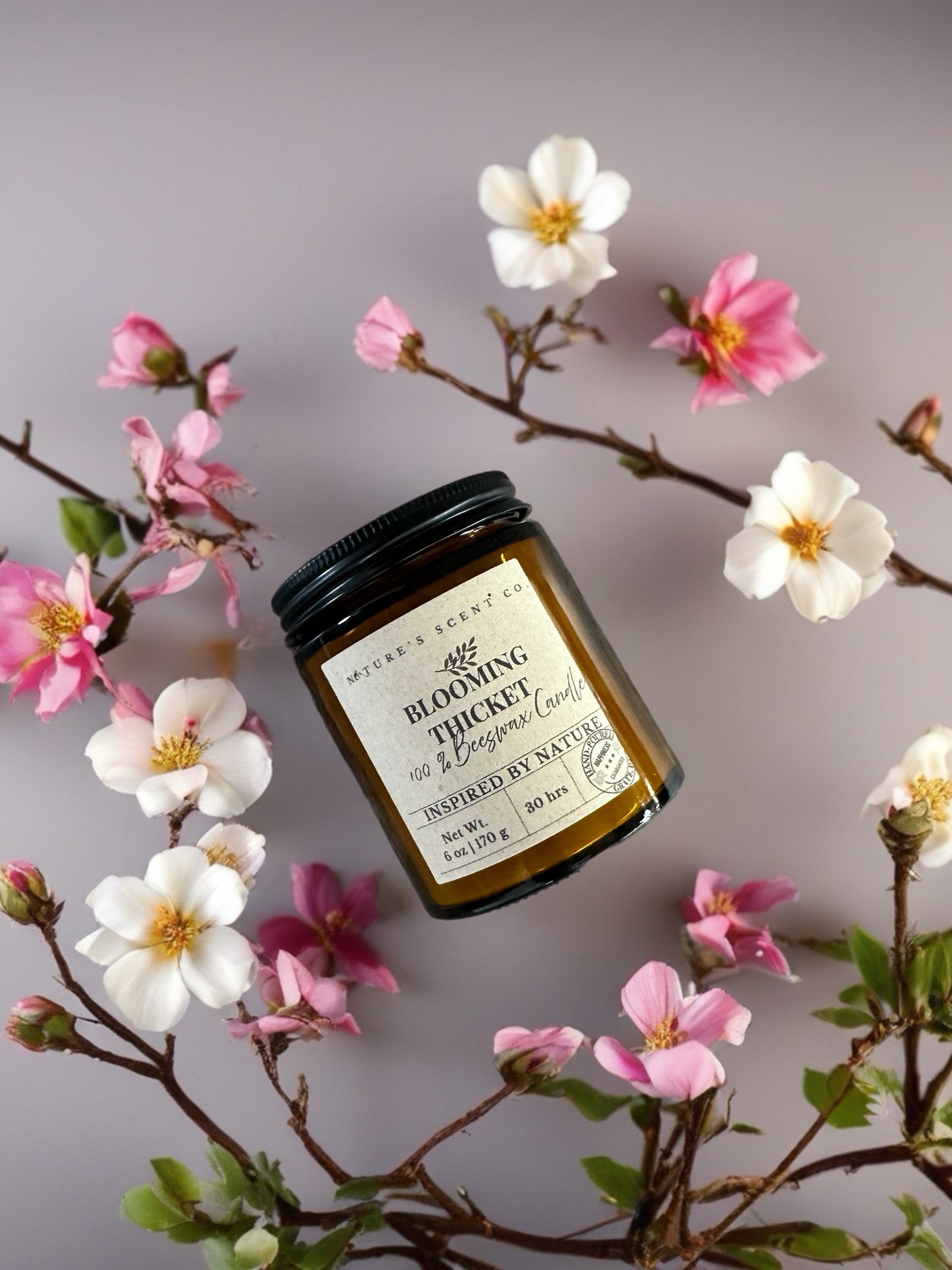 Blooming Thicket Beeswax Candle