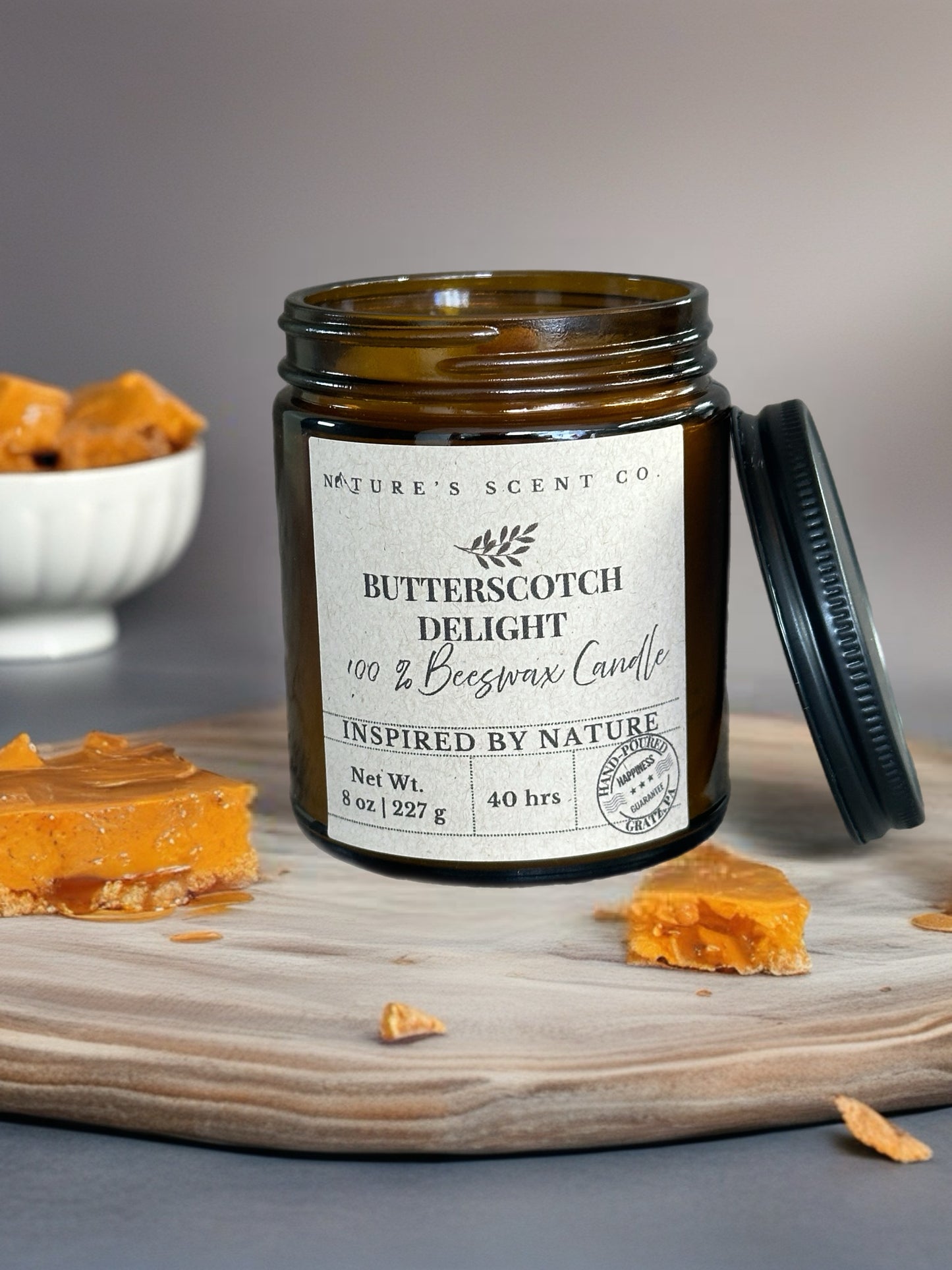 Butterscotch Delight Beeswax Candle