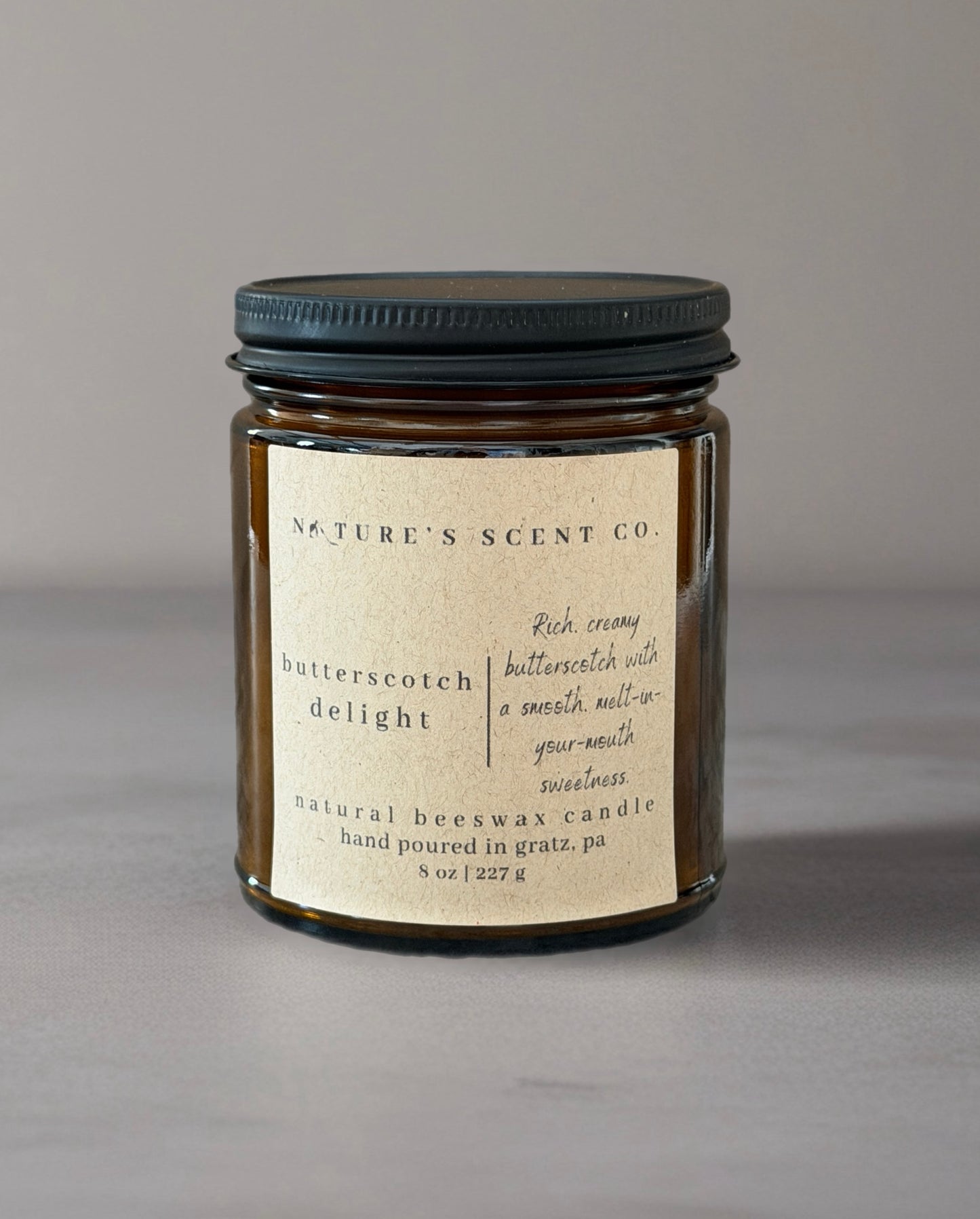 Butterscotch Delight Beeswax Candle