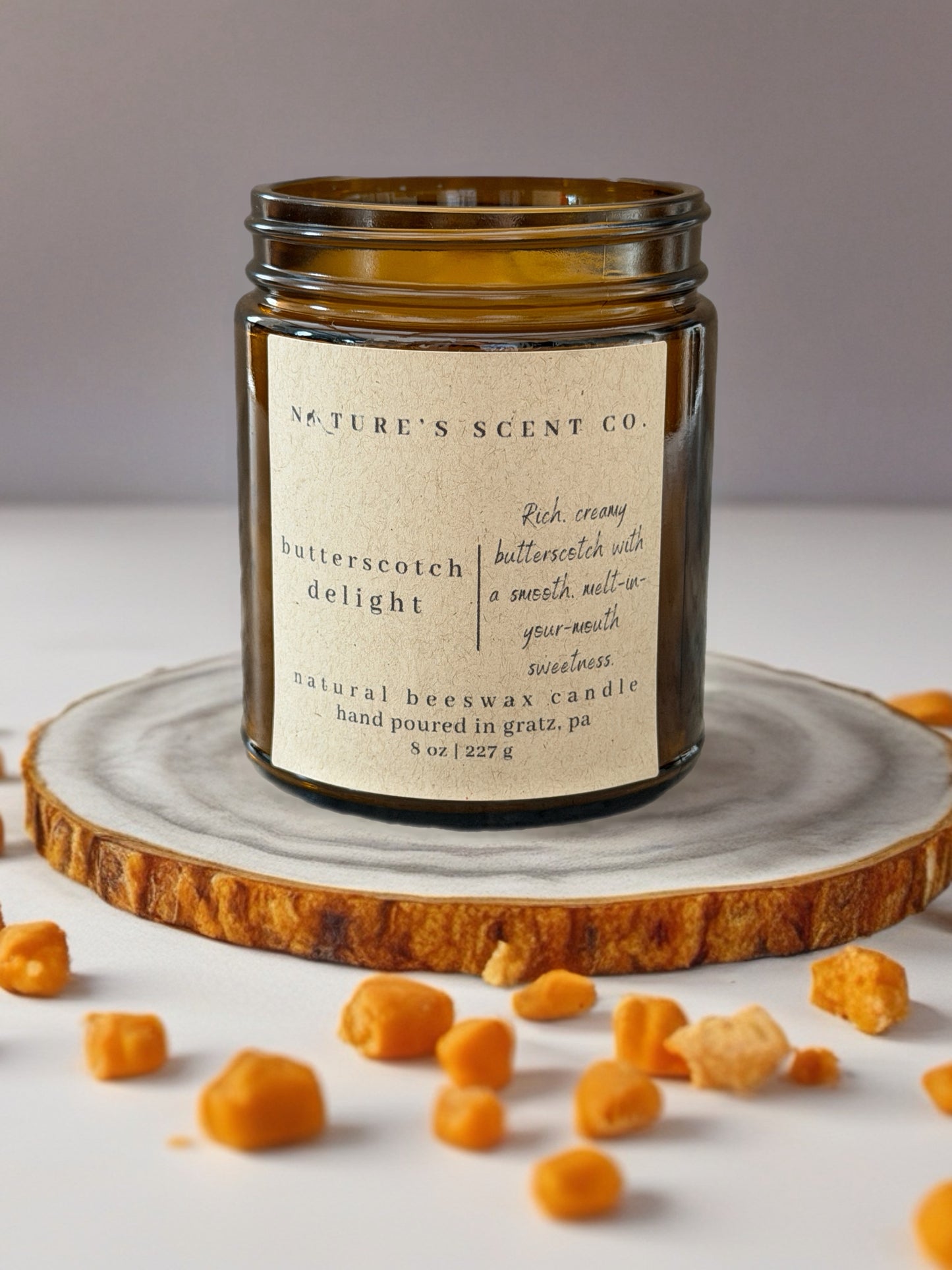 Butterscotch Delight Beeswax Candle