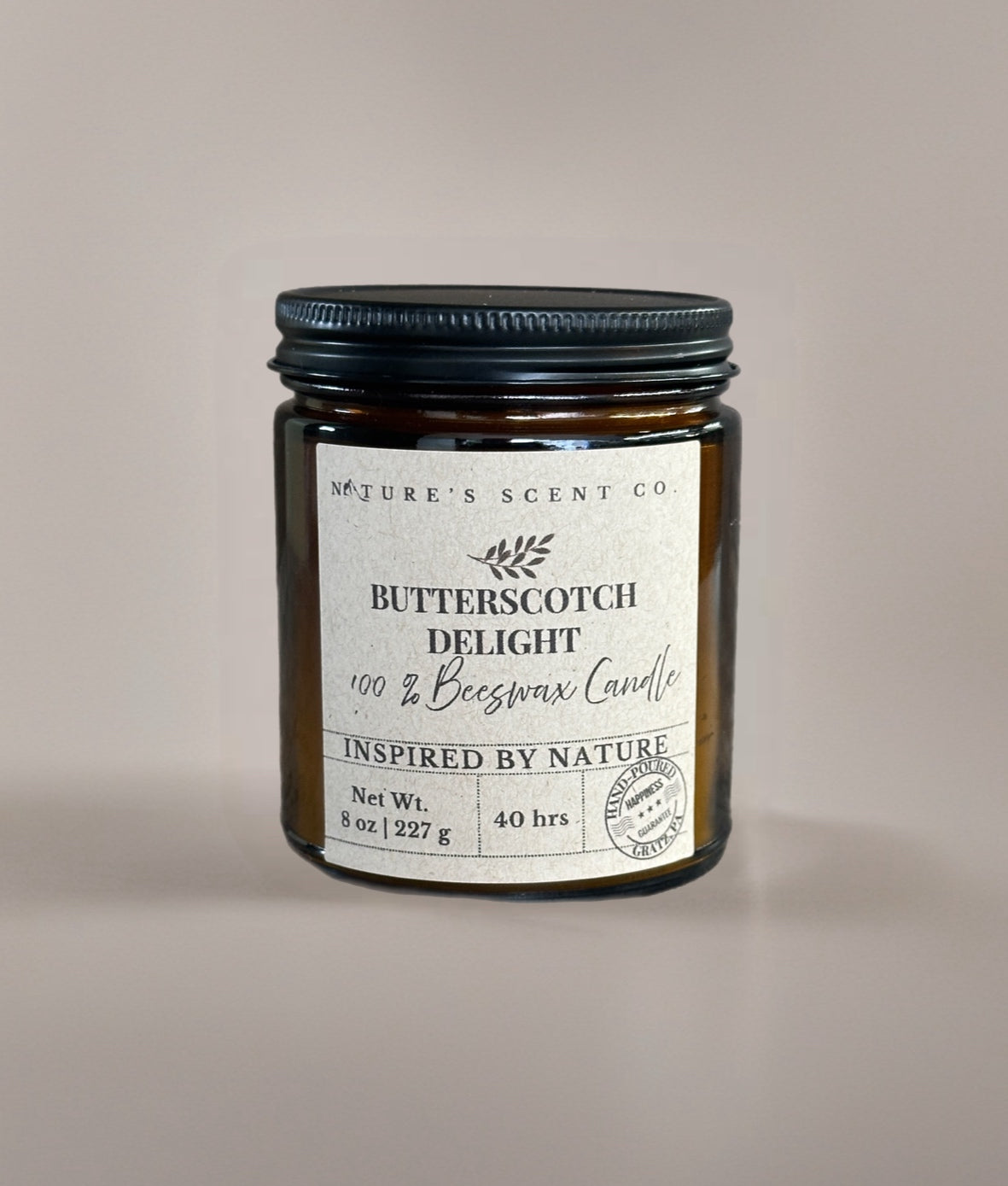 Butterscotch Delight Beeswax Candle
