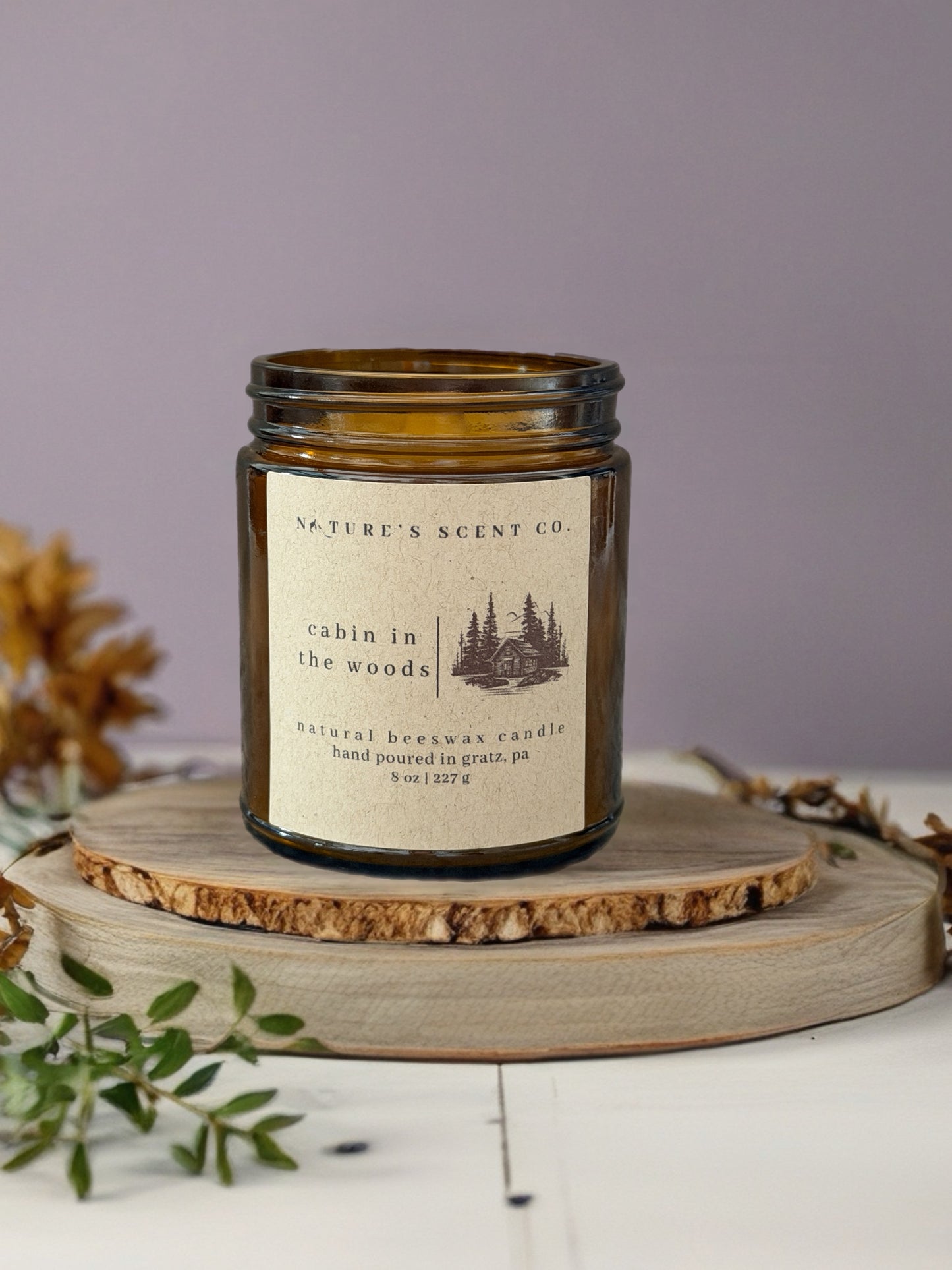 Cabin In The Woods Beeswax Candle