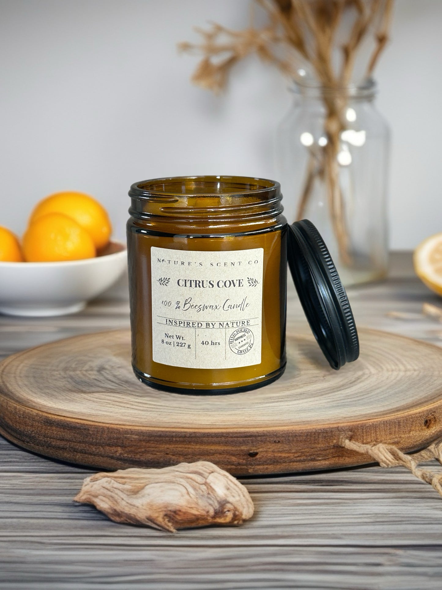 Citrus Cove Beeswax Candle
