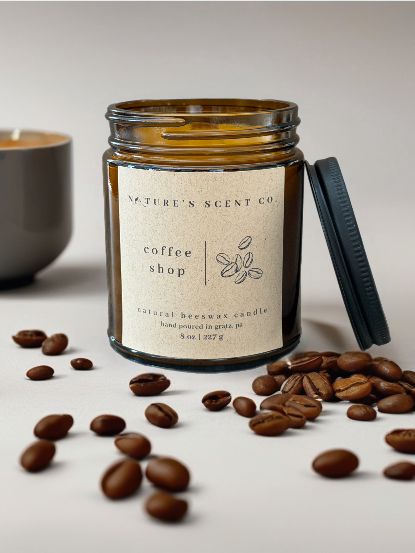 Coffee Shop Beeswax Candle