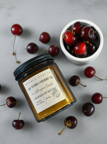 Dark Cherry Beeswax Candle