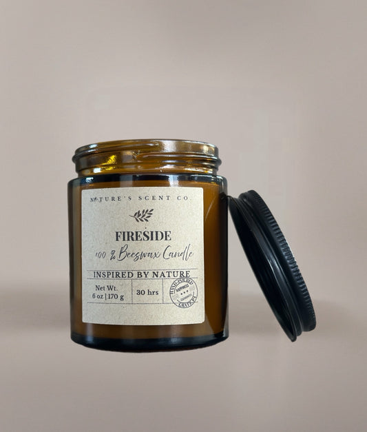 Fireside Amber Beeswax Candle