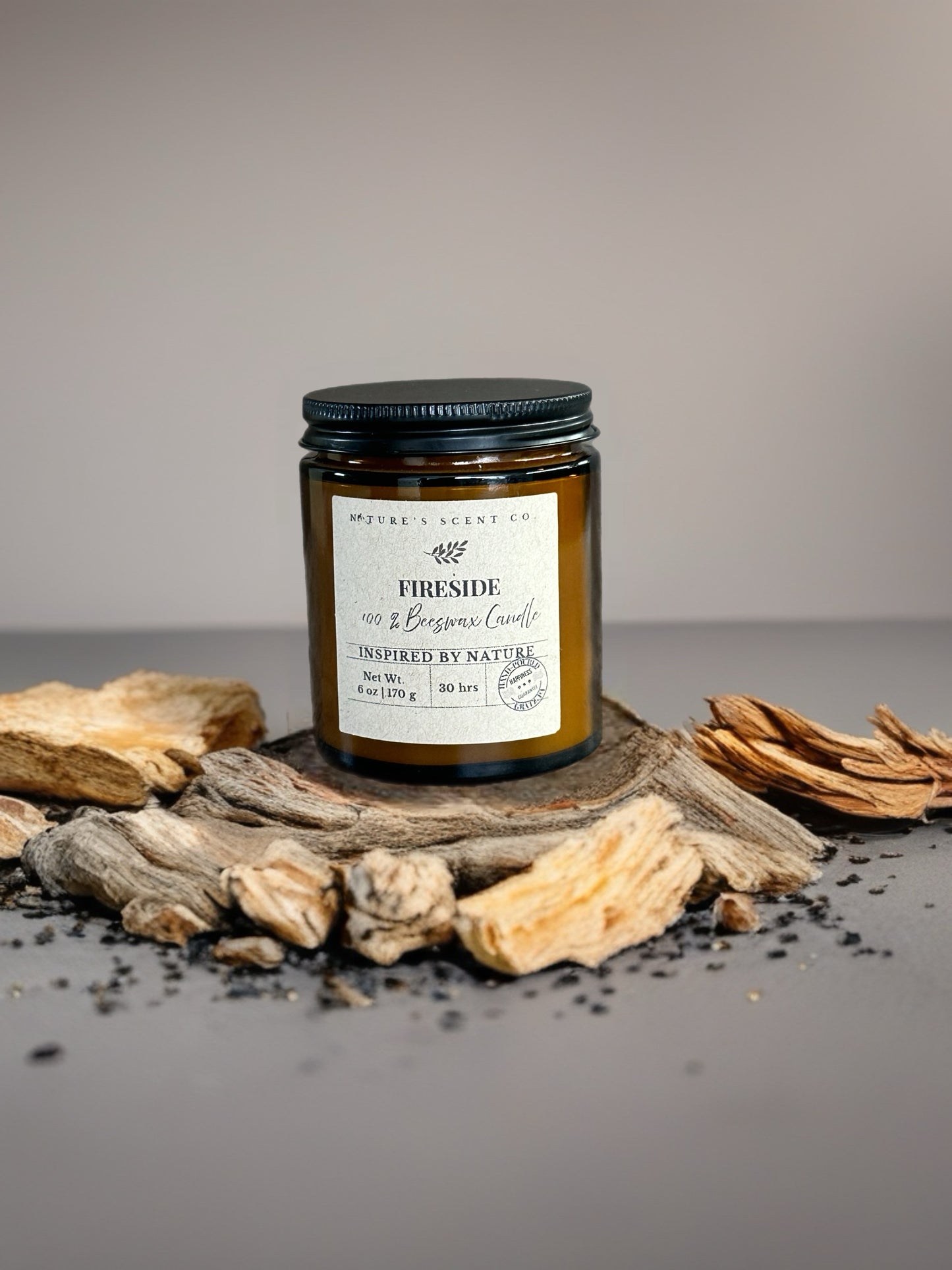 Fireside Amber Beeswax Candle