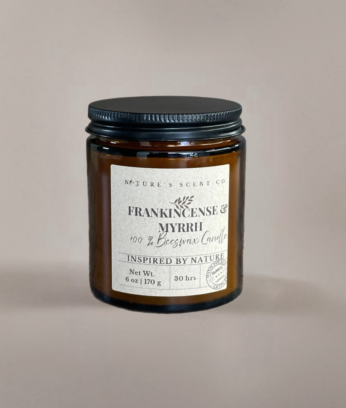 Frankincense & Myrrh Beeswax Candle