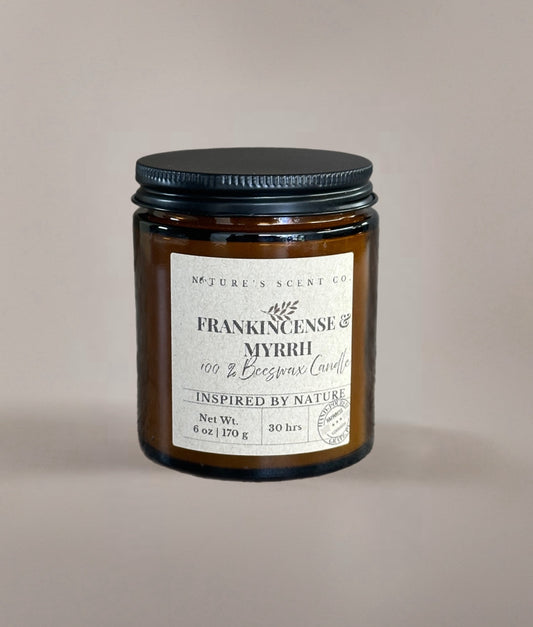 Frankincense & Myrrh Beeswax Candle