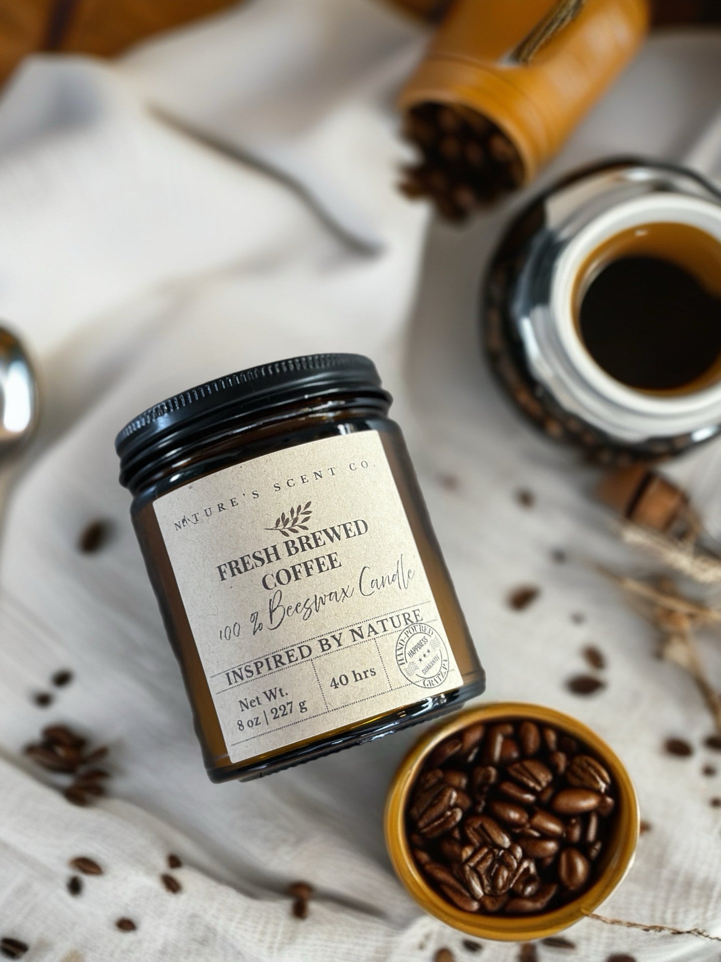Fresh Brewed Coffee Beeswax Candle