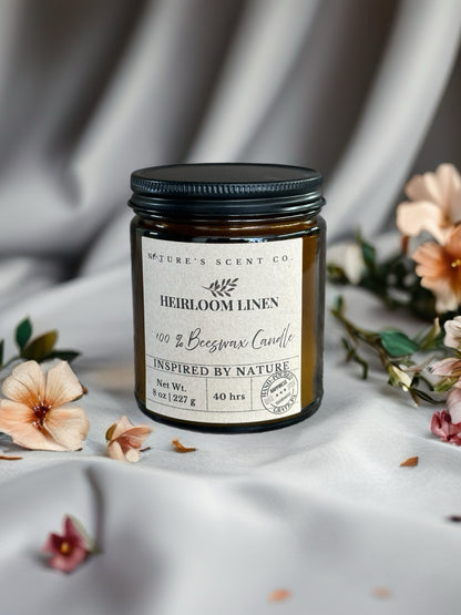 Heirloom Linen Beeswax Candle