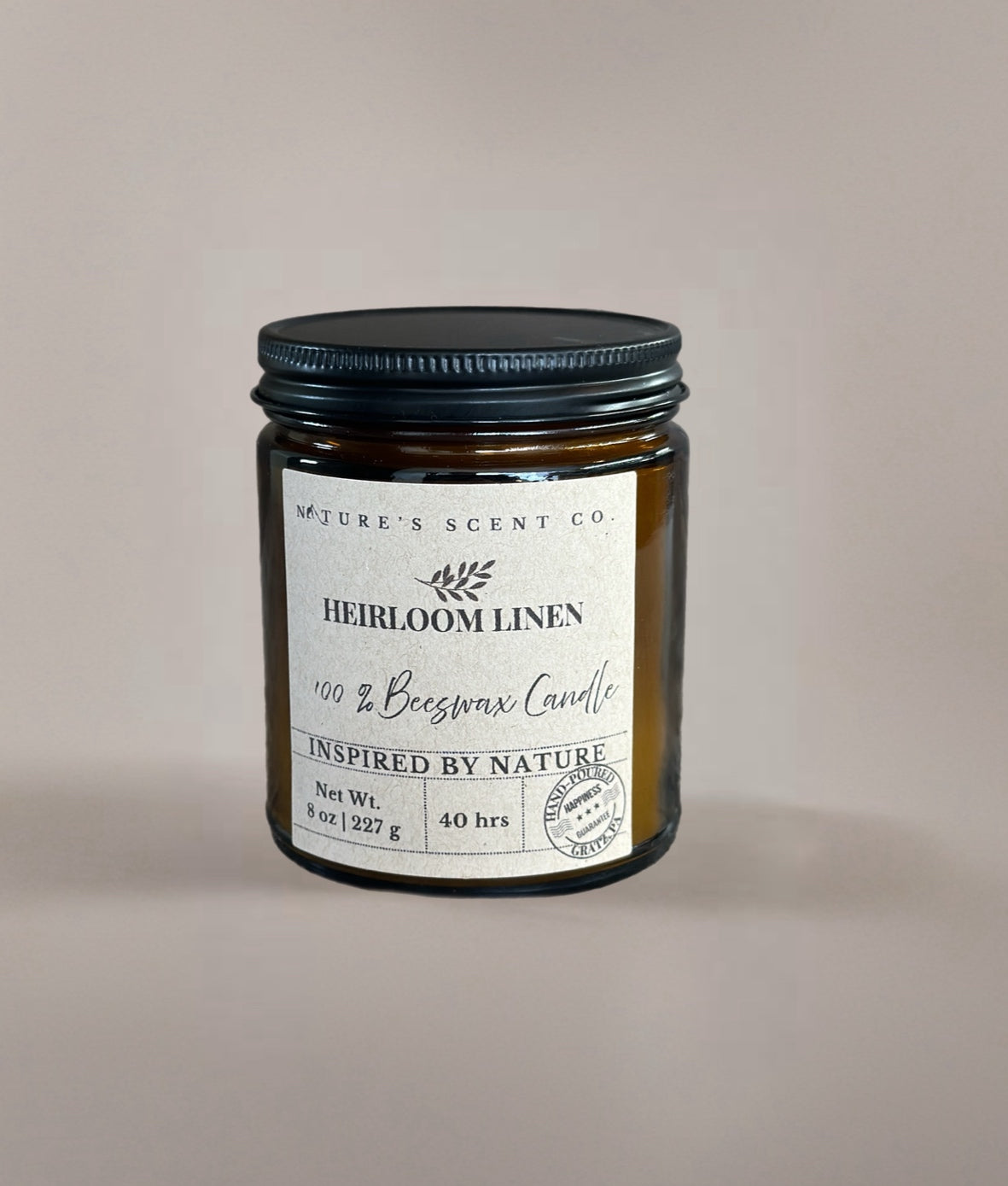 Heirloom Linen Beeswax Candle