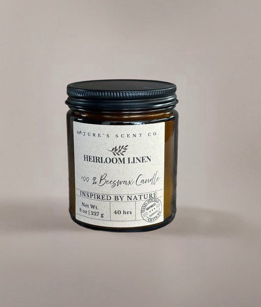 Heirloom Linen Beeswax Candle