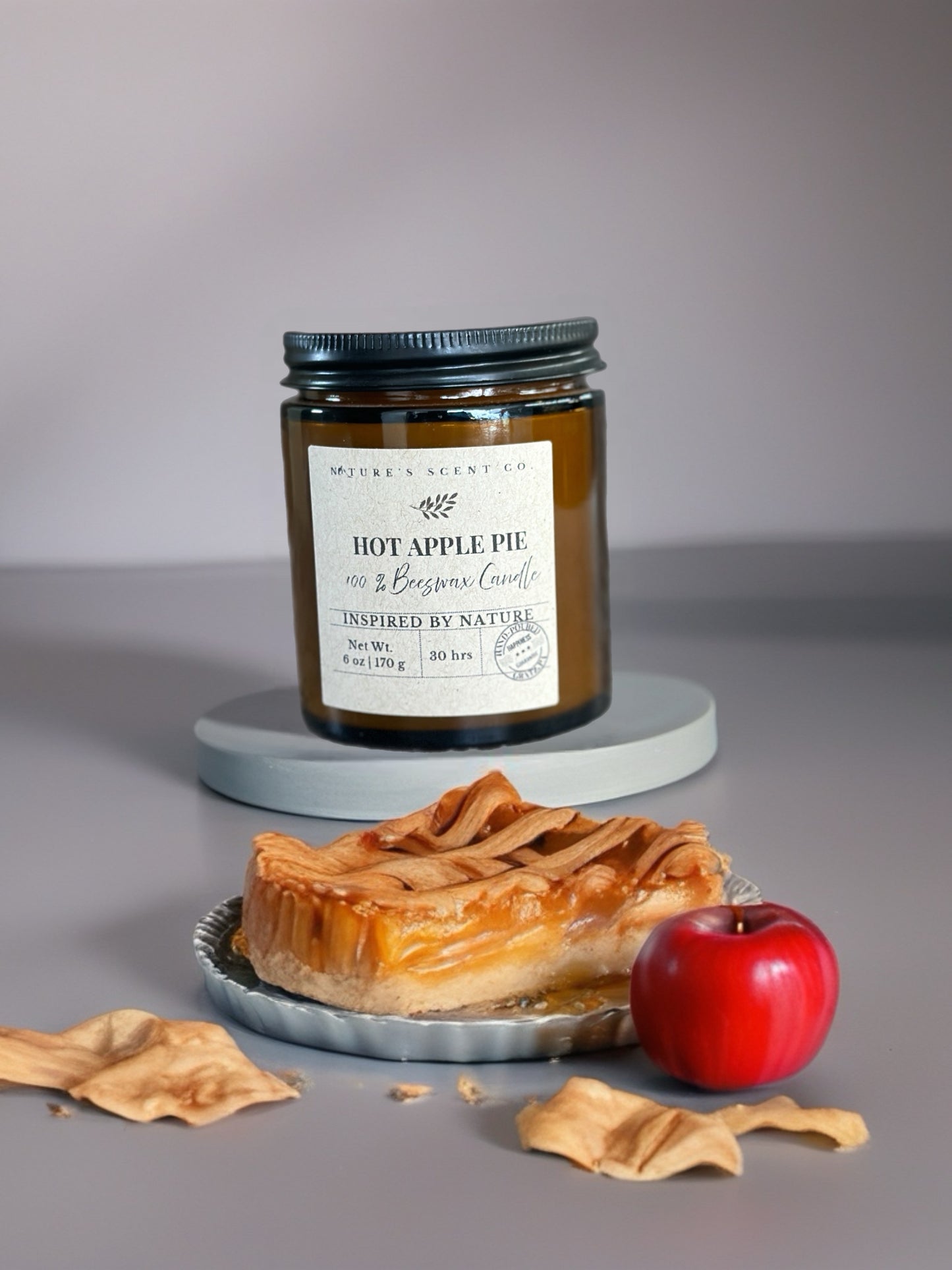 Hot Apple Pie Beeswax Candle
