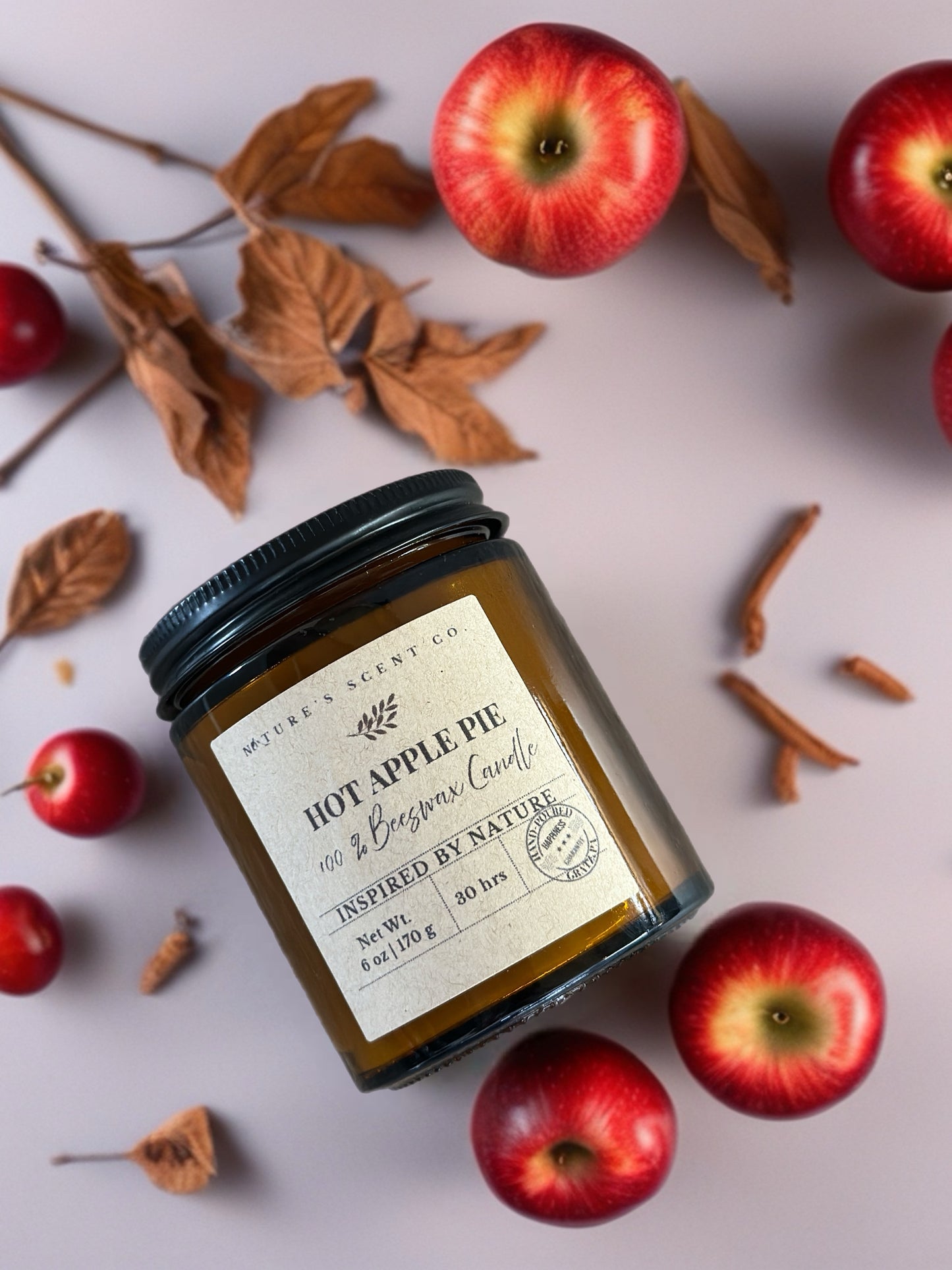Hot Apple Pie Beeswax Candle