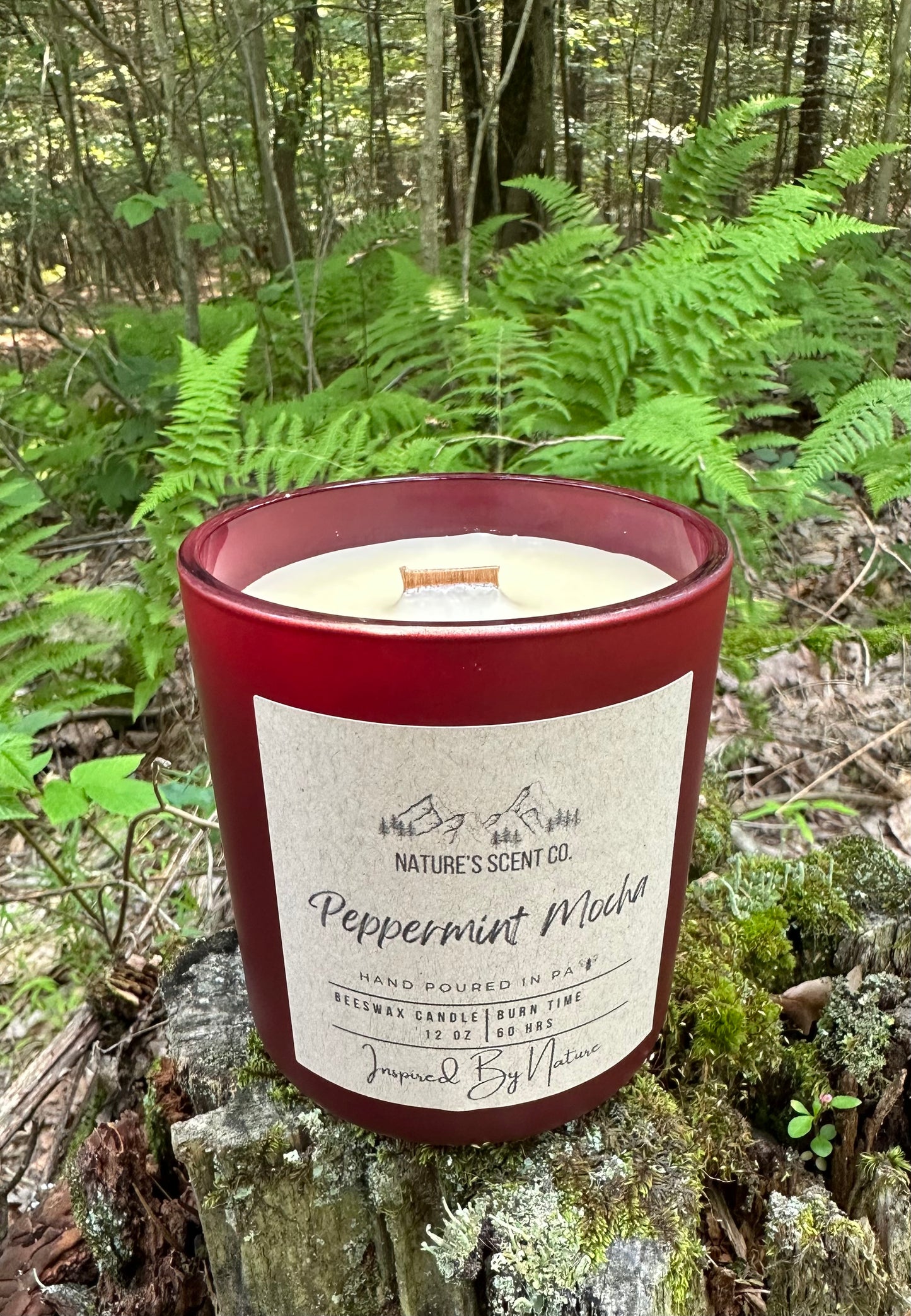 Peppermint Mocha Beeswax Candle