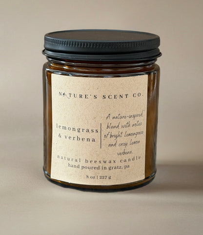 Lemongrass & Verbena Beeswax Candle