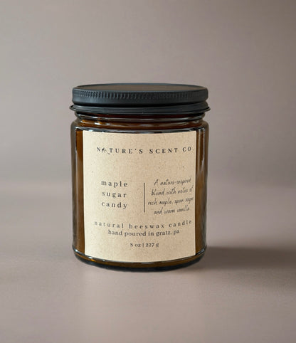Maple Sugar Candy Beeswax Candle