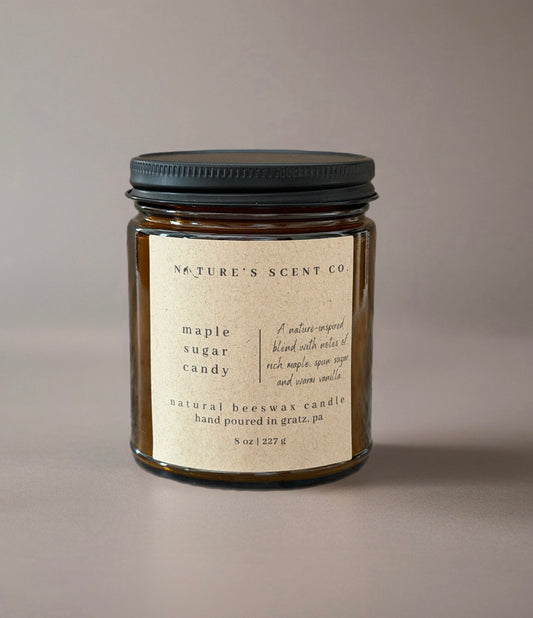 Maple Sugar Candy Beeswax Candle