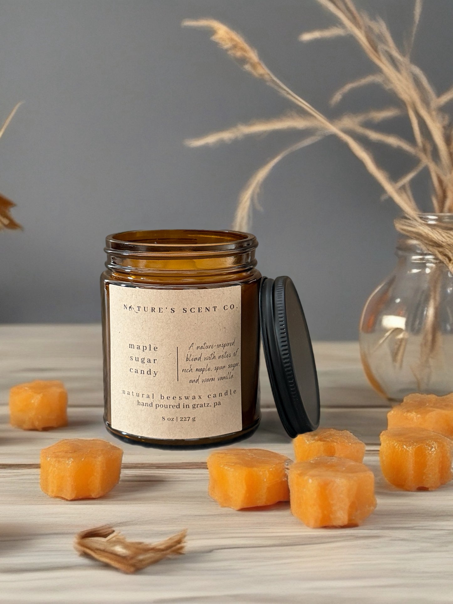 Maple Sugar Candy Beeswax Candle