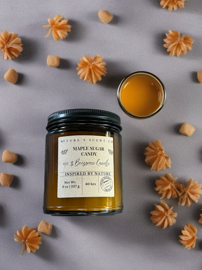 Maple Sugar Candy Beeswax Candle