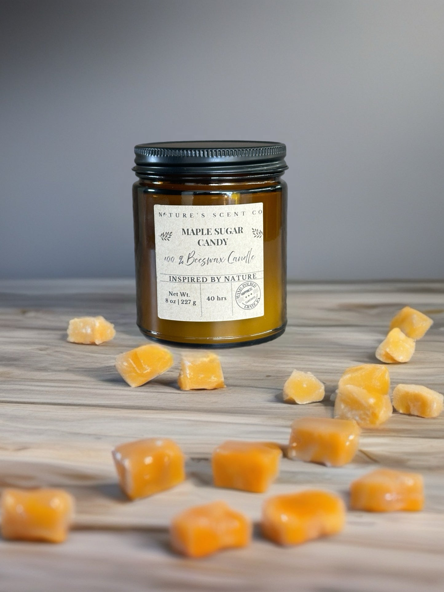 Maple Sugar Candy Beeswax Candle