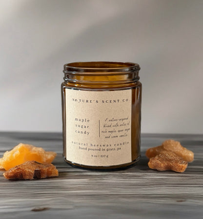 Maple Sugar Candy Beeswax Candle