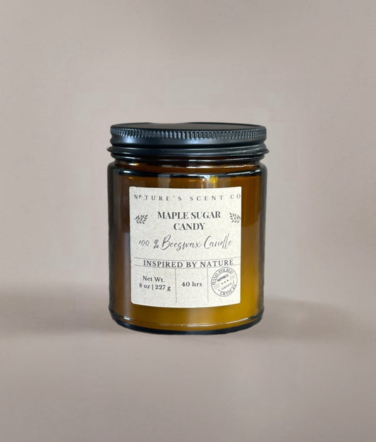 Maple Sugar Candy Beeswax Candle