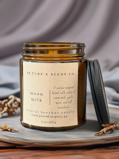 Moon Milk Beeswax Candle