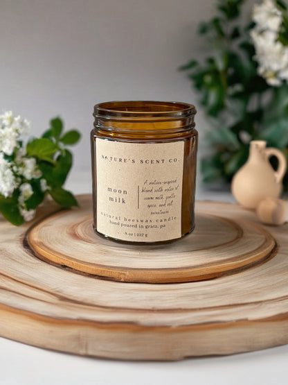 Moon Milk Beeswax Candle
