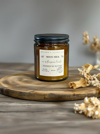 Moon Milk Beeswax Candle