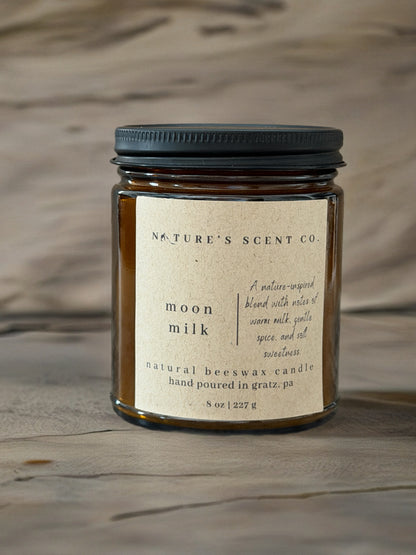 Moon Milk Beeswax Candle