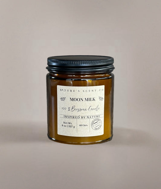 Moon Milk Beeswax Candle
