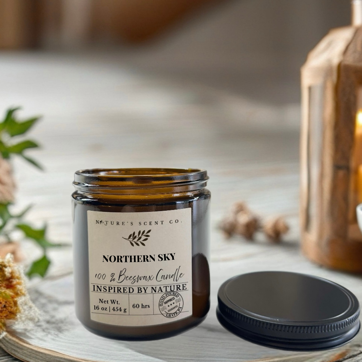 Northern Sky Beeswax Candle