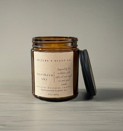 Northern Sky Beeswax Candle