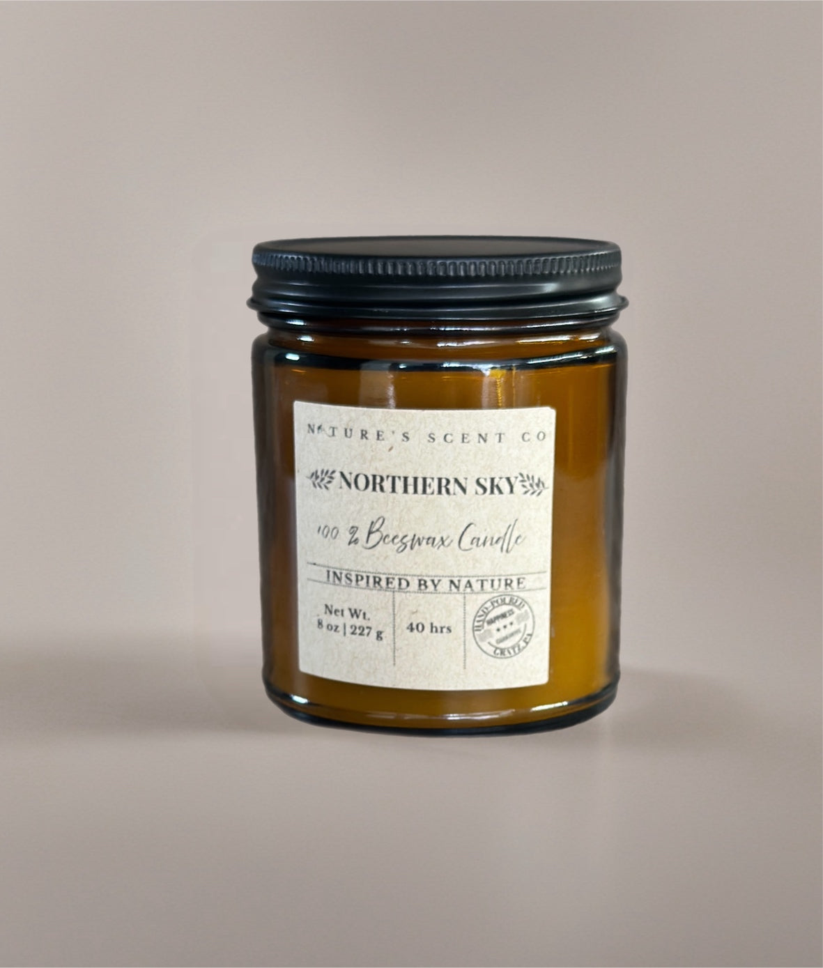 Northern Sky Beeswax Candle