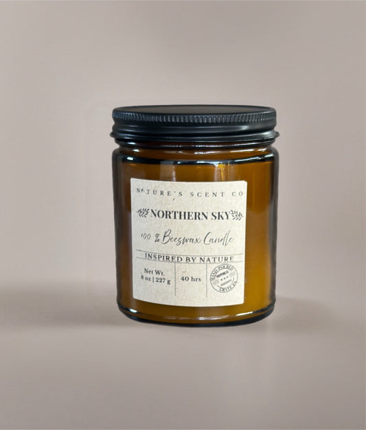 Northern Sky Beeswax Candle