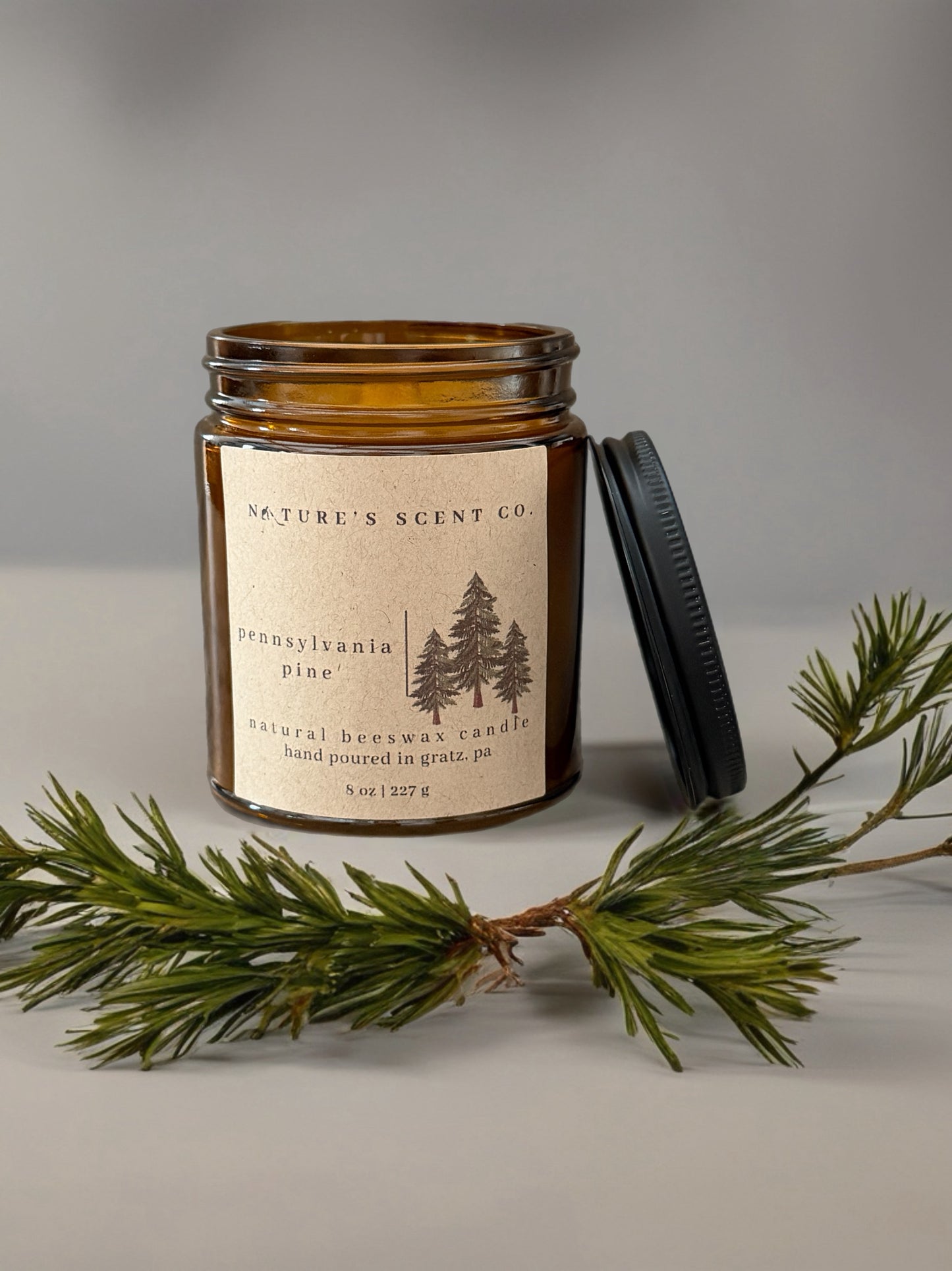 Pennsylvania Pine Beeswax Candle