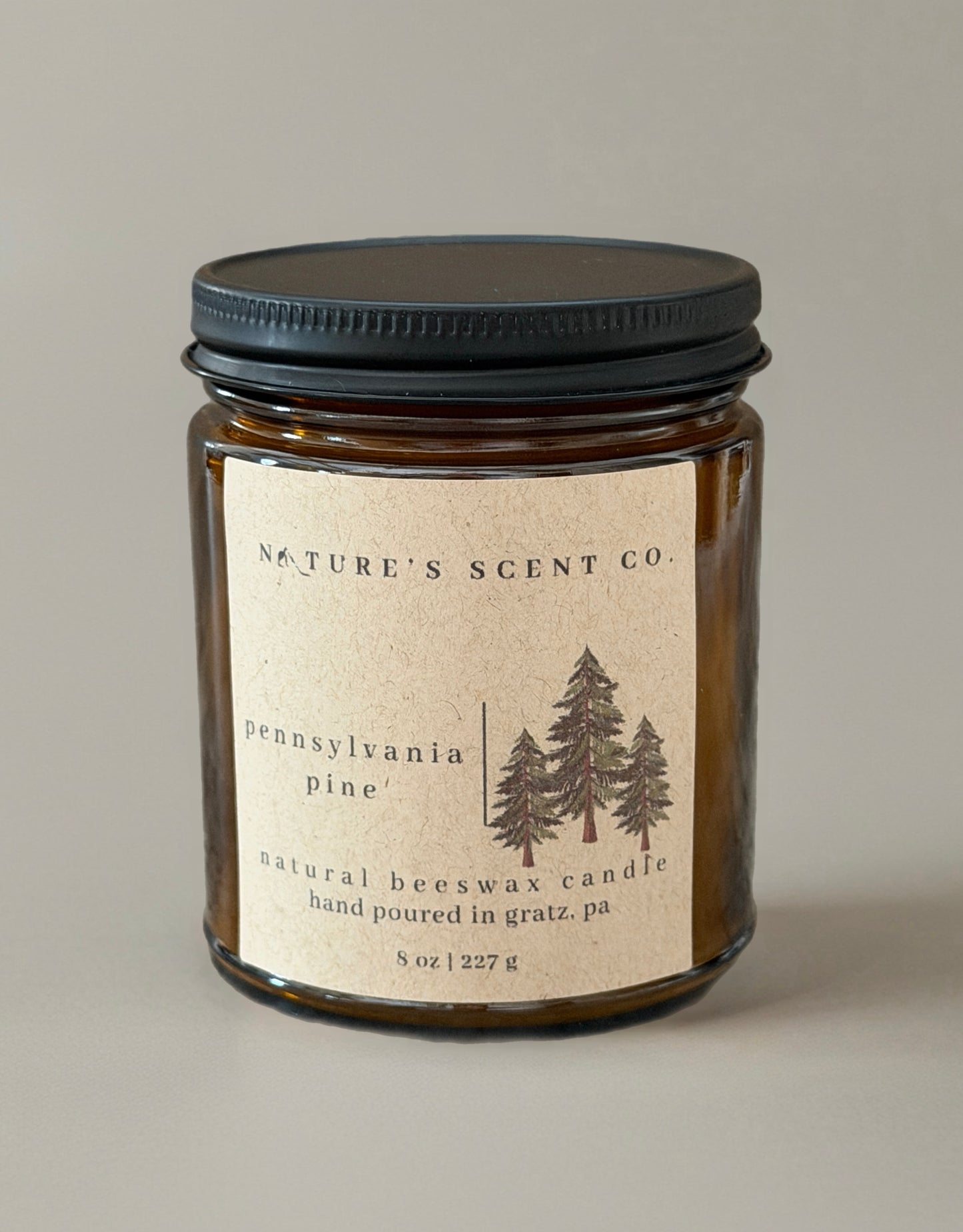 Pennsylvania Pine Beeswax Candle