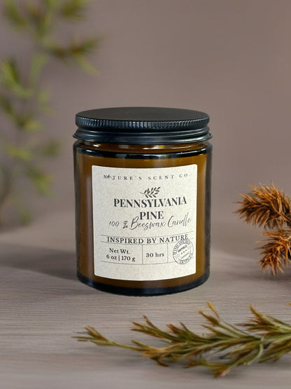 Pennsylvania Pine Beeswax Candle