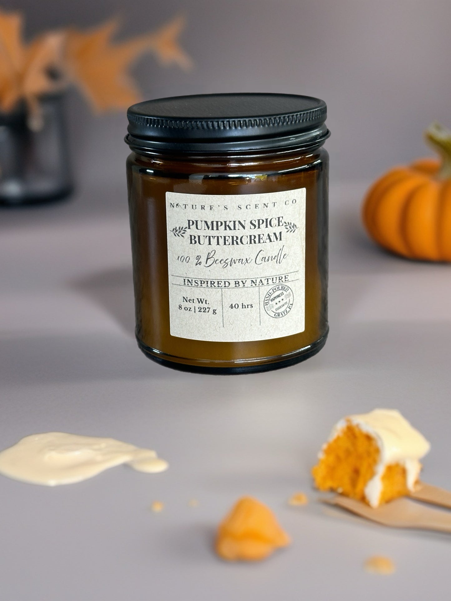 Pumpkin Spice Buttercream Beeswax Candle