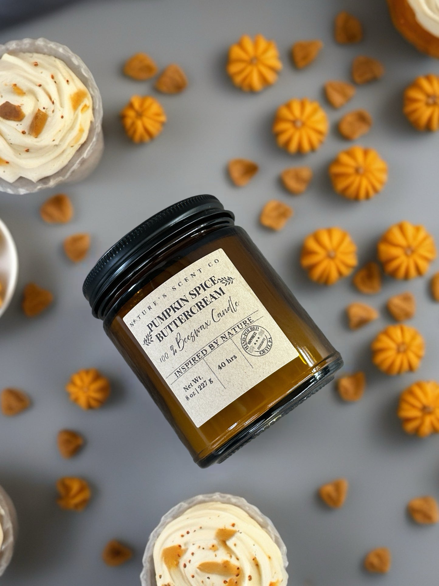 Pumpkin Spice Buttercream Beeswax Candle