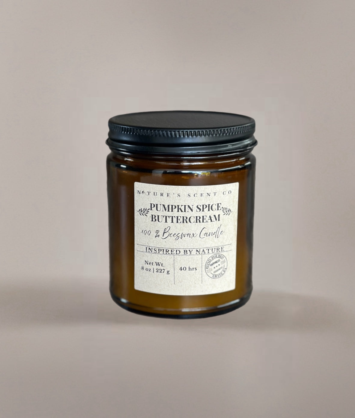 Pumpkin Spice Buttercream Beeswax Candle