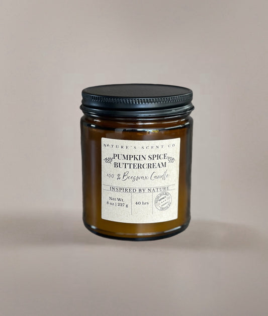 Pumpkin Spice Buttercream Beeswax Candle